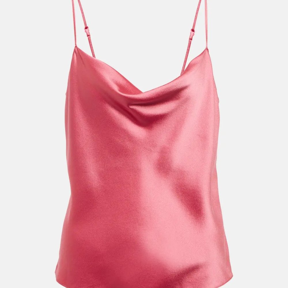 VINCE SILK  DRAPED NECK CAMISOLE, MEDIUM